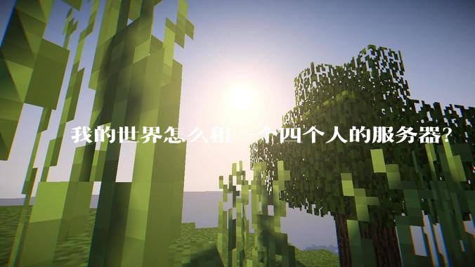我的世界怎么租一个四个人的服务器？